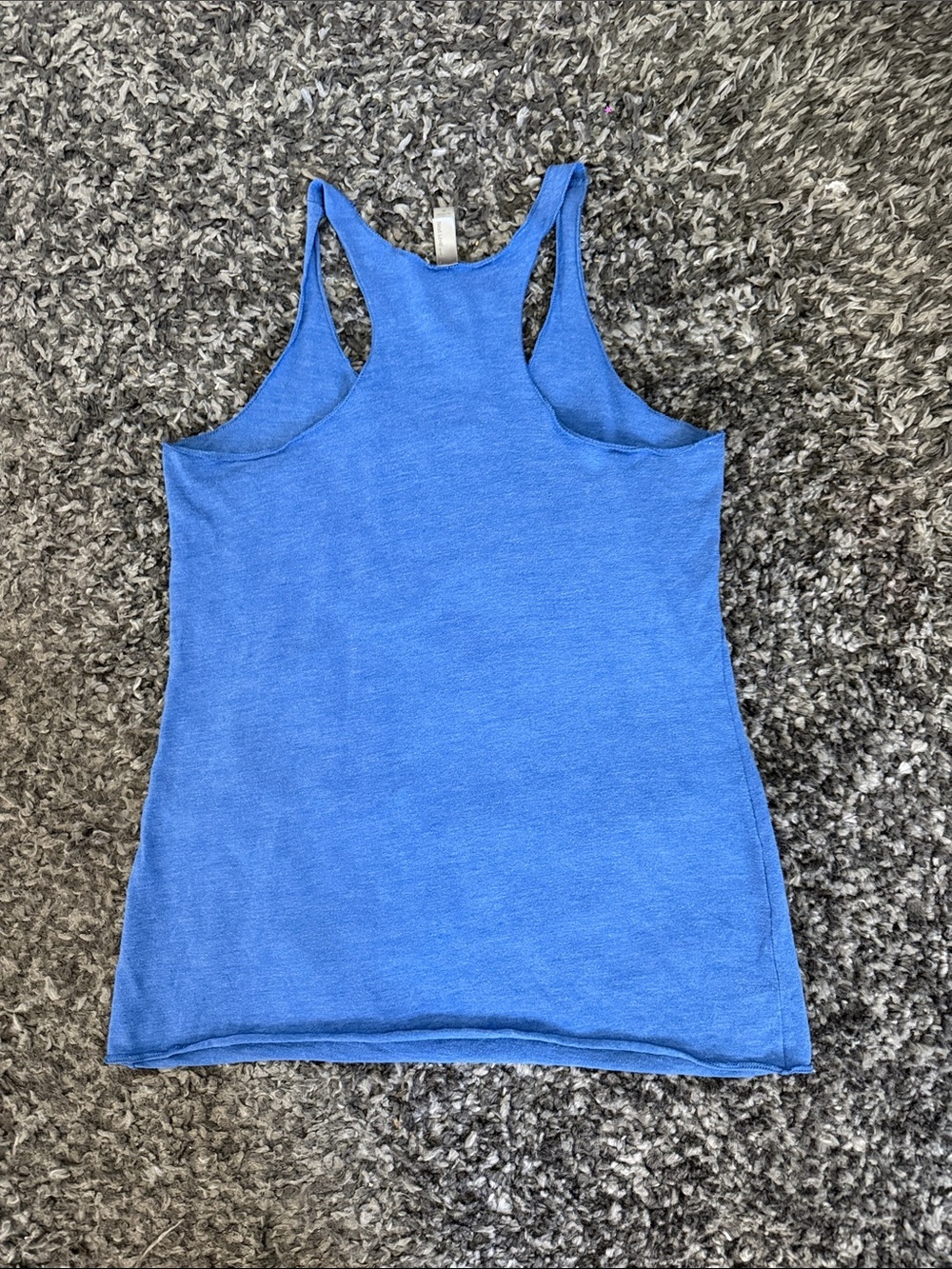 Next Level Apparel Blue Graphic Racerback Tank - Picture 6 of 8